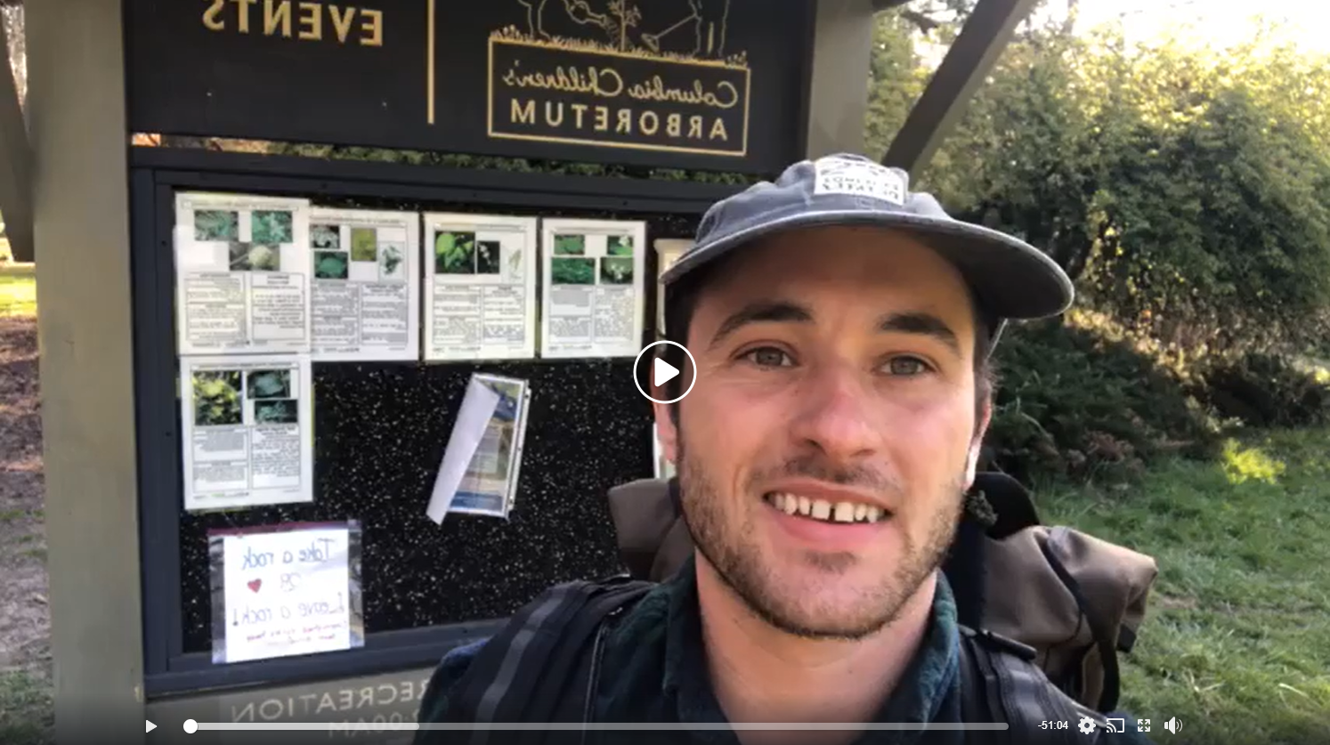 A Friends of Trees staff member gives a park tour live on its Facebook page